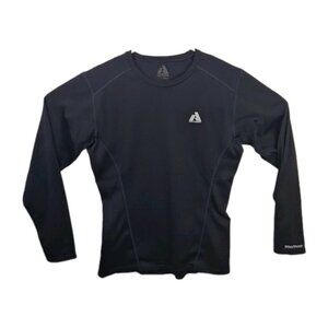 Eddie Bauer First Ascent Threadborne HeatGear Blue Fitted Shirt Long Sleeve Sz S